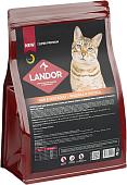 Сухой корм для кошек Landor Hair & Skin Adult для блеска шерсти и здоровья кожи, с индейкой и лососем 2 кг