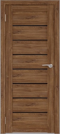 Межкомнатная дверь Юни Бона 01 (ч) 90x200 (дуб стирлинг/черное белое)