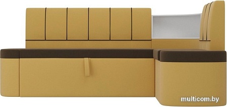 Угловой диван Mebelico Тефида 107522 (левый, коричневый/желтый)