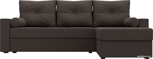 Угловой диван Лига диванов Верона Лайт правый 125976 (рогожка амур коричневый)