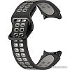 Ремешок Rumi Extreme силиконовый для Samsung Galaxy Watch4/5 (20 мм, черный/серый)