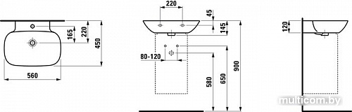 Умывальник Laufen Ino 8103020001041 56x45