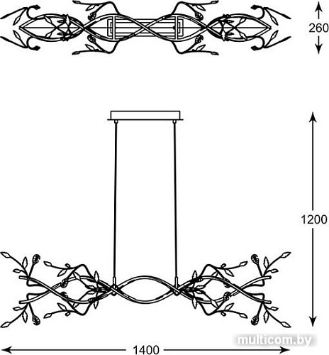 Подвесная люстра Zumaline Belle PL170514-2