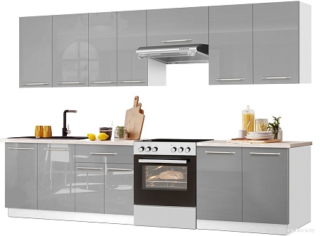 Готовая кухня Кастанье Мила 2.8 (серый пыльный)