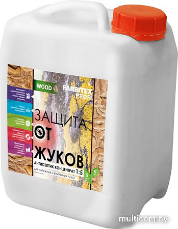 Антисептик Farbitex Profi Wood Защита от жуков концентрат 1:5 1 л