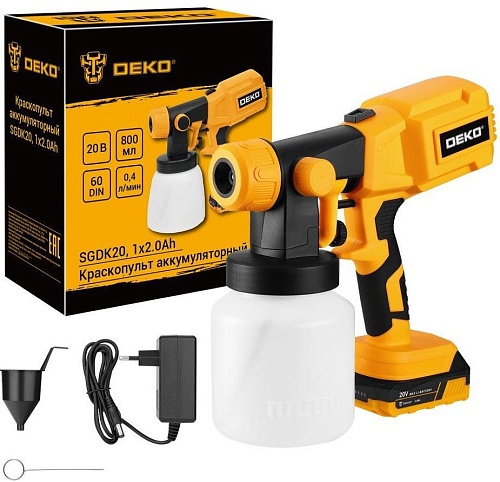 Краскораспылитель Deko SGDK20 086-1019 (с 1-им АКБ)