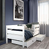 Кровать-тахта EcoWood Атланта 80x160 с ящиками ECO.001.00051.80-160.W