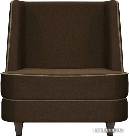 Интерьерное кресло Brioli Рико (рогожка, J5 коричневый/темные ножки)