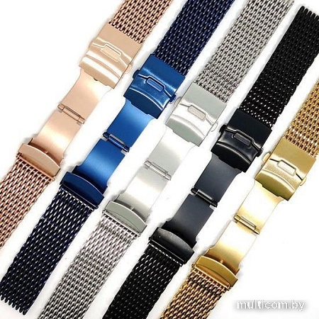 Браслет Rumi Shark металлический 20 мм (черный)