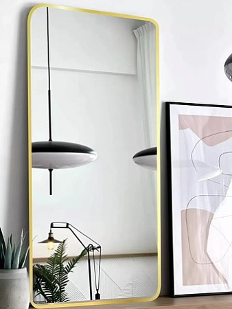 Зеркало с подсветкой eMZe Smartphone 50x100 LED.UV.SMART.50.100.AUR (золото с УФ-окантовкой и подсветкой)