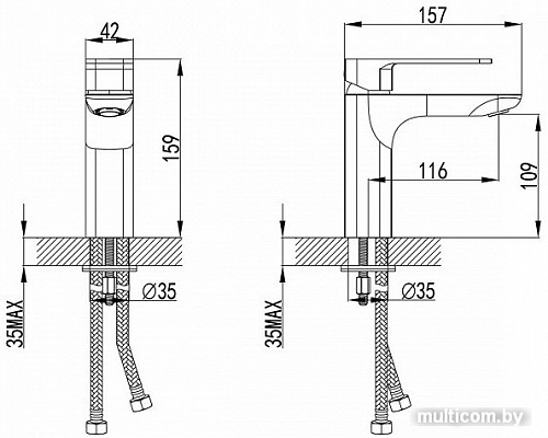 Смеситель IDDIS Slide SLIBL00i01 (черный)