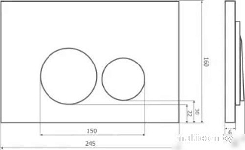 Панель смыва Axus 097IC Slim (хром)