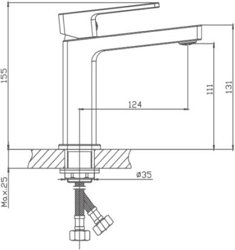 Смеситель Haiba HB10615-7 (черный)