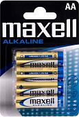 Батарейки Maxell Alkaline AA 4 шт (в блистере)