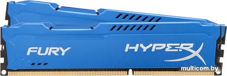 Оперативная память Kingston HyperX Fury Blue 2x4GB KIT DDR3 PC3-12800 (HX316C10FK2/8)
