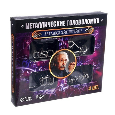 Головоломка Puzzle Загадки Эйнштейна Металлическая 2528228 (4 шт)