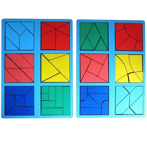 Головоломка Smile Decor Сложи квадрат 3 уровень Н003д