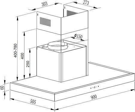 Кухонная вытяжка Schtoff S Plus 900 X (нержавеющая сталь)