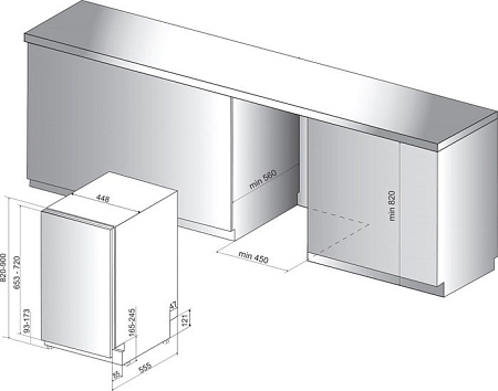 Посудомоечная машина Whirlpool WSIO 3T125 6PE X