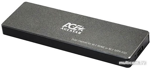 Бокс для накопителей M.2 AgeStar 31UBVS6C (черный)