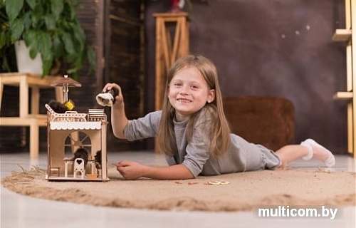 Кукольный домик ХэппиДом Пристройка с мебелью и качелями Premium HK-M009