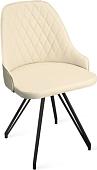 Стул Трия Гранд К4 (черный муар/кожзам Polo Cream)
