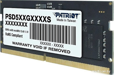 Patriot Signature Line 16ГБ DDR5 SODIMM 5200 МГц PSD516G520081S