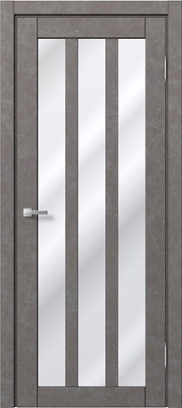 Межкомнатная дверь MDF-Techno Dominika Loft 403 40x200 (бетон серый/лакобель белый)