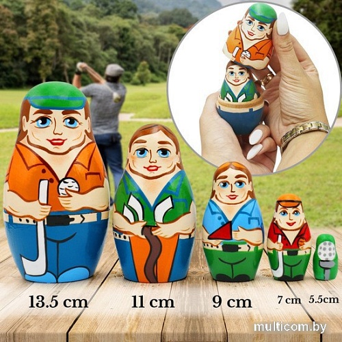 Развивающая игрушка Брестская Матрешка Гольф (набор 5 шт)