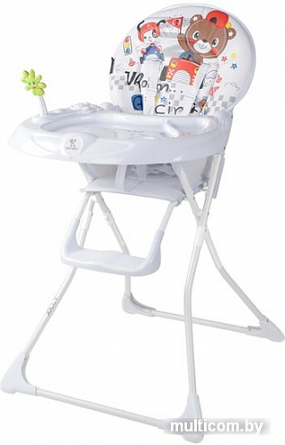 Стульчик для кормления Lorelli Jolly 2019 White Racing Friends