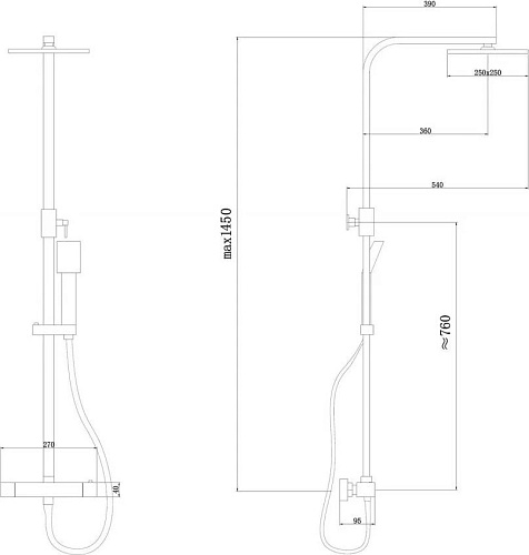Душевая система Abber Daheim AF8260WL