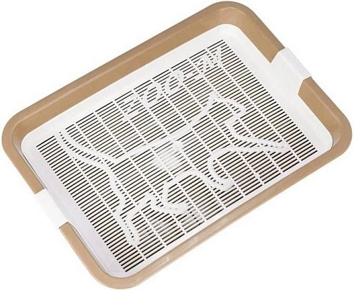 Туалет-лоток Zoom Кошка большой с сеткой 2915беж (бежевый)