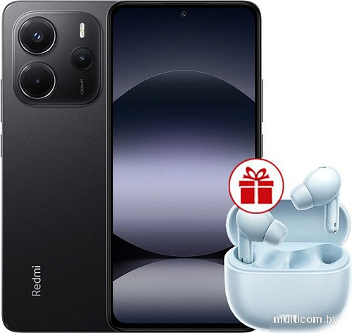 Смартфон Xiaomi Redmi Note 14 6GB/128GB международная версия (черный) + наушники Xiaomi Redmi Buds 6 Lite (голубой) по акции