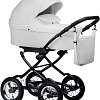 Универсальная коляска Indigo Barbara ECO Classic (2 в 1, be 05/белая кожа)