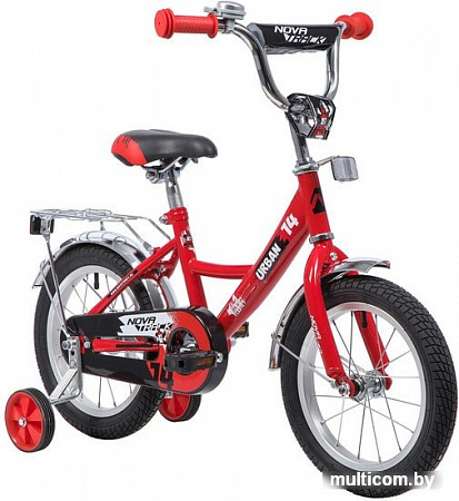 Детский велосипед Novatrack Urban 14 (красный/черный, 2019)