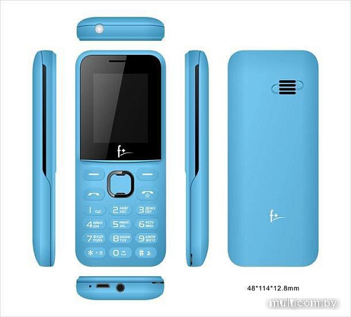 Кнопочный телефон F+ F170L (голубой)