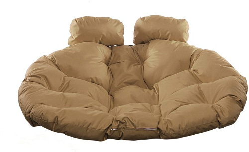 Подвесное кресло M-Group Для двоих 11450201 (коричневый ротанг/бежевая подушка)