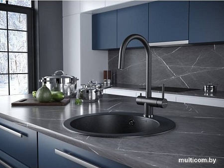 Смеситель Paulmark Heller He213218-418 (черный металлик)