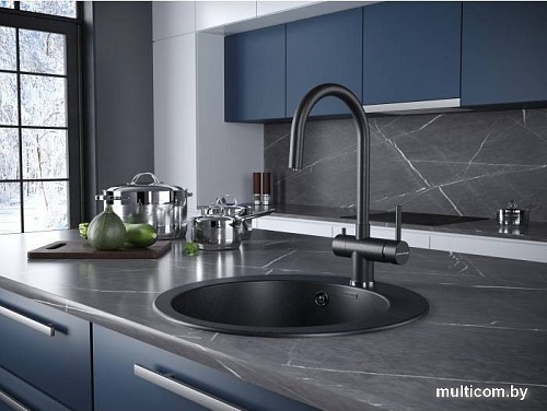 Смеситель Paulmark Heller He213218-418 (черный металлик)