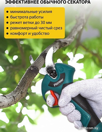 Секатор Pioneer Tools BP-20V20BL-01 (с 1-им АКБ, кейс)