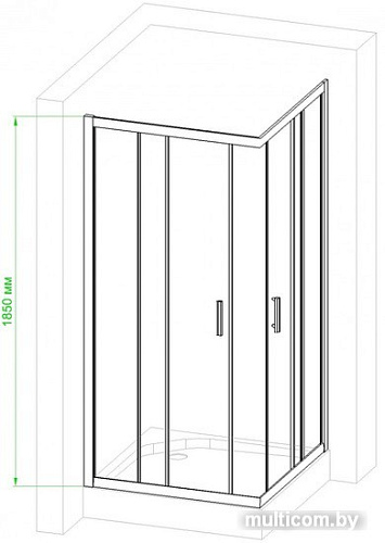 Душевой уголок Royal Bath RB100HPD-C-CH 100x100