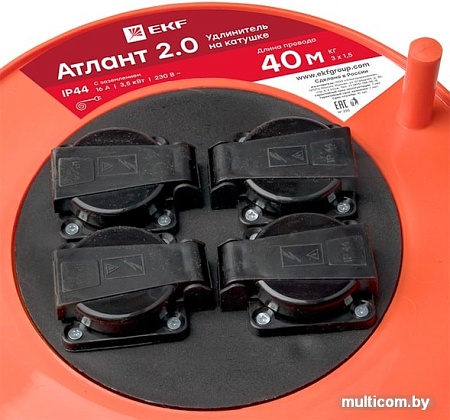 Удлинитель EKF UKA02-16-315R-4-40-IP44