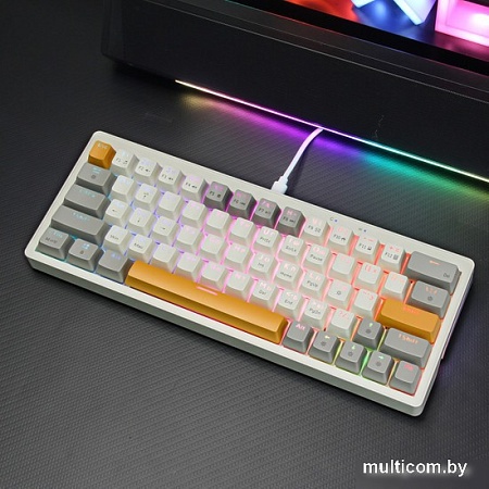 Клавиатура Cyberlynx ZA63 Beige Gray Yellow (TNT Yellow)