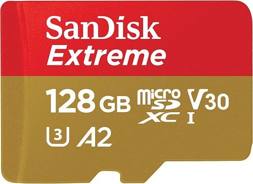 Карта памяти SanDisk Extreme SDSQXA1-128G-GN6MA 128GB + адаптер