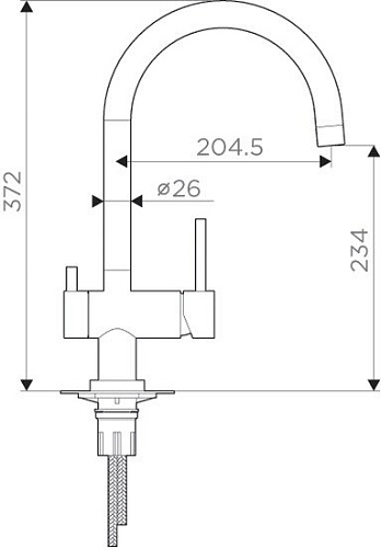 Смеситель Omoikiri Yamada-CH (шампань)