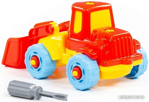 Конструктор Полесье 77103 Погрузчик (красный)