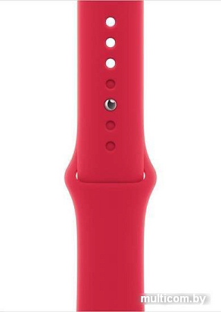 Умные часы Apple Watch Series 8 45 мм (алюминиевый корпус, красный/красный, спортивный силиконовый ремешок)