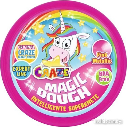 Тесто для лепки Craze Magic Dough Попрыгунчик Мечты единорога 35306.B (розовый металик)