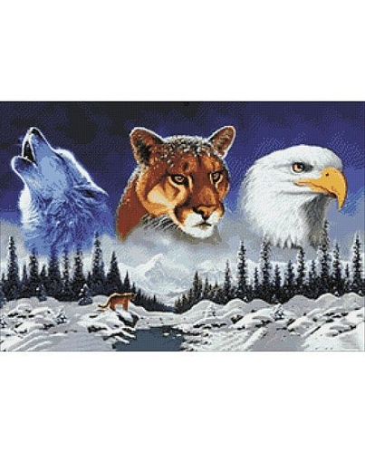 Алмазная мозаика Wizardi Дикая природа 2WD2412