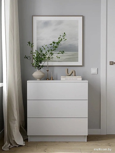 Комод Горизонт Нео 760 3 ящика (белый)